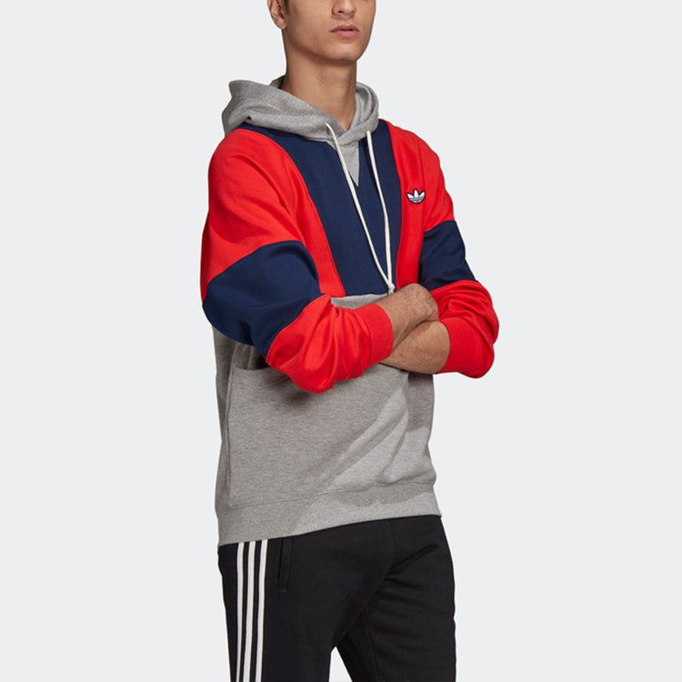 adidas originals Hoody Colorblock Casual Knit Gray Red Blue FM2207