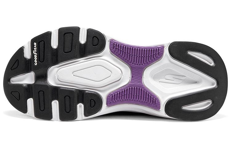 (WMNS) Skechers Max Cushioning Arch Fit 'Black Purple White' 128923-BKLV