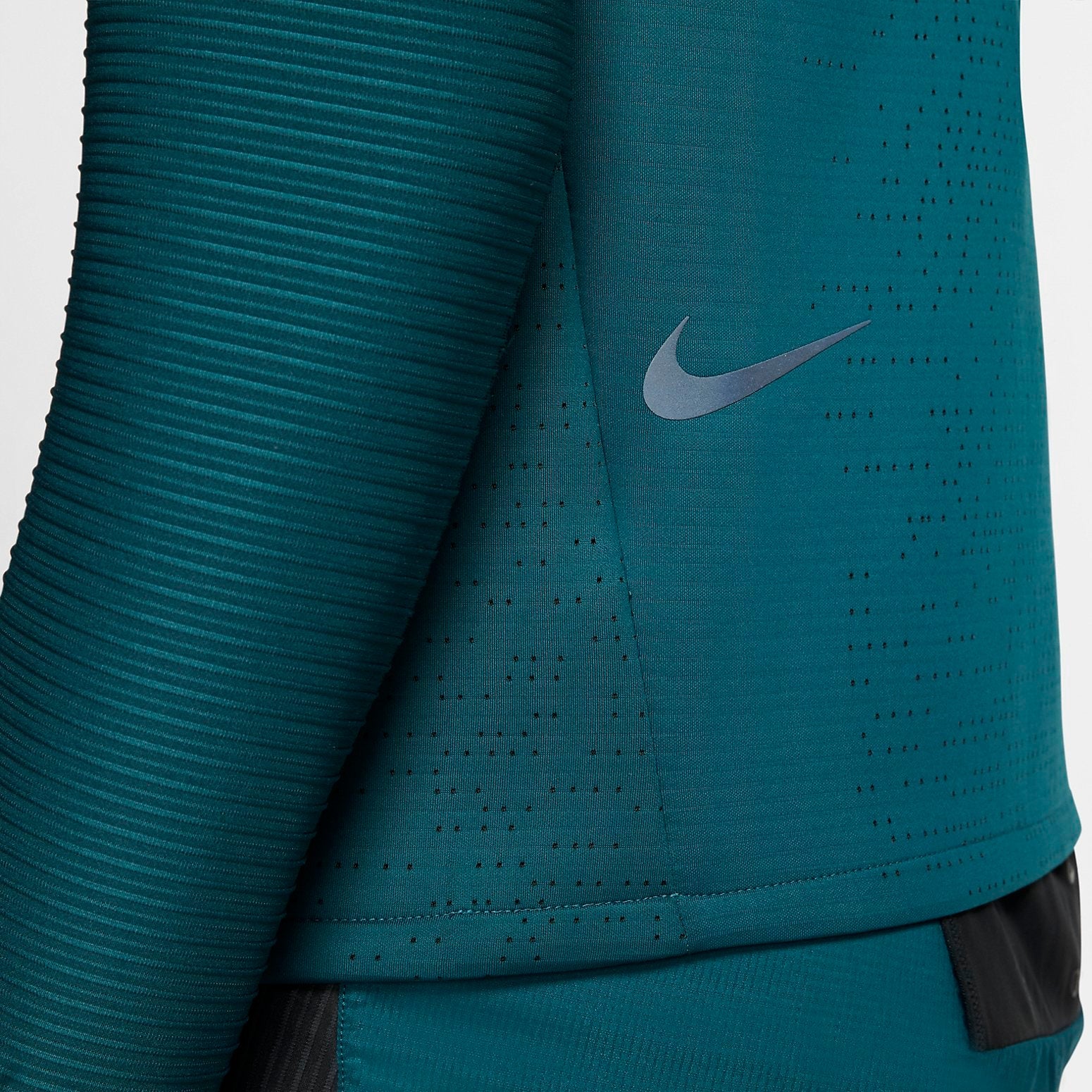 Nike Dry Mens Half 1/2 Zip Long Sleeve Running Shirt 'Green' CJ5742-347