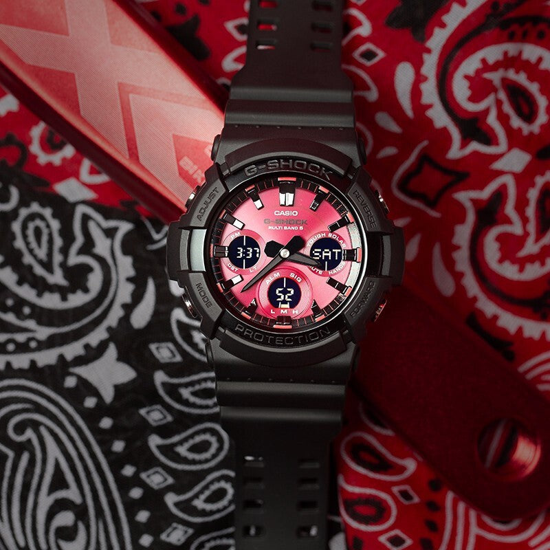 CASIO G-Shock Analog-Digital 'Black Red' GAS-100AR-1A