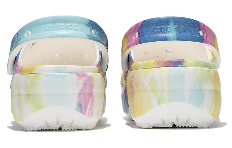 (WMNS) Crocs Classic clog clouds Tie Dye Printing Lightweight Cozy Sports Sandals Pink Blue 207151-94S