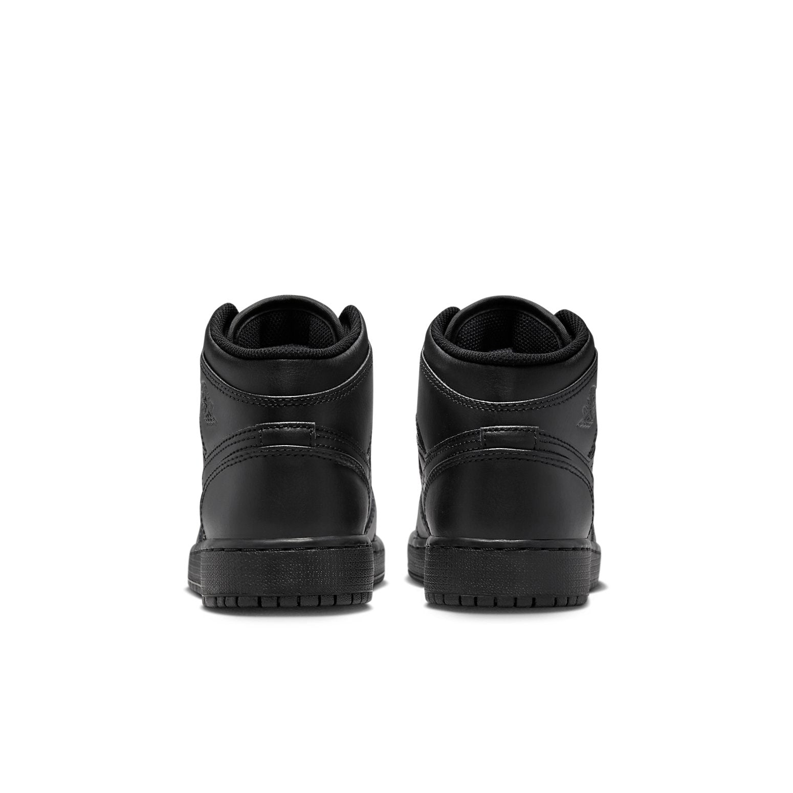 (GS) Air Jordan 1 Mid 'Triple Black' 2022 554725-093