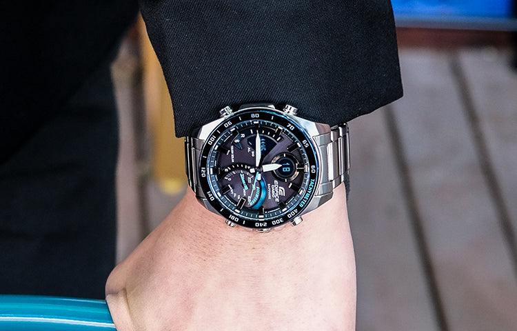 Casio Edifice Waterproof Analog-Digital Watch 'Silver Marine Blue' ECB-900YDB-1BPR