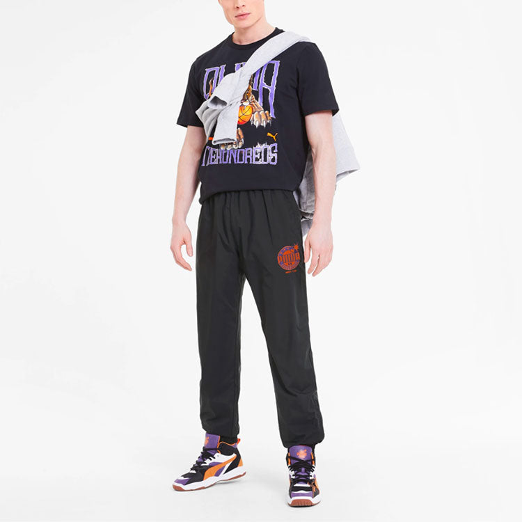 PUMA x The Hundreds Track Pants 'Black Red' 596748-01