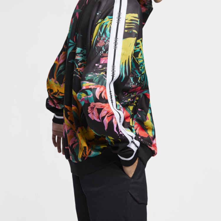 Nike Sports Wear Nsw Flowers Printing Stand Collar Athleisure Casual Sports Jacket Multi-color AR1612-389