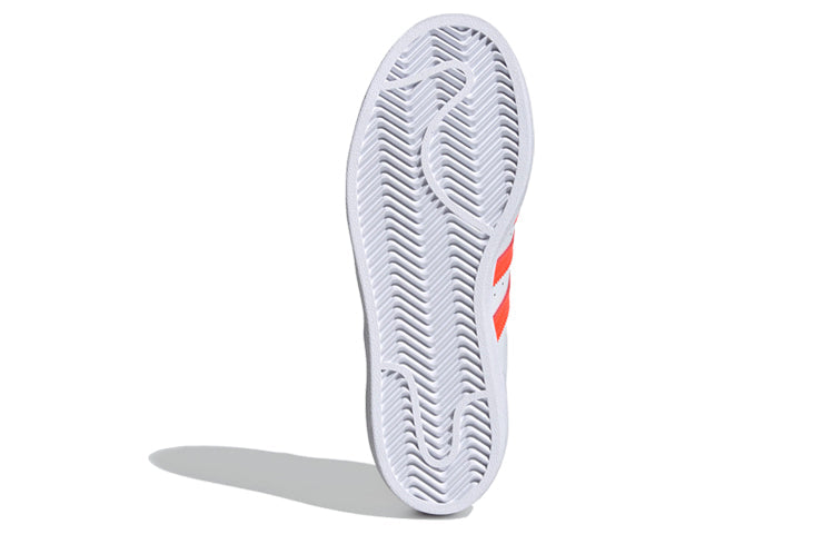 (GS) adidas originals Superstar J 'White Orange' FW3978
