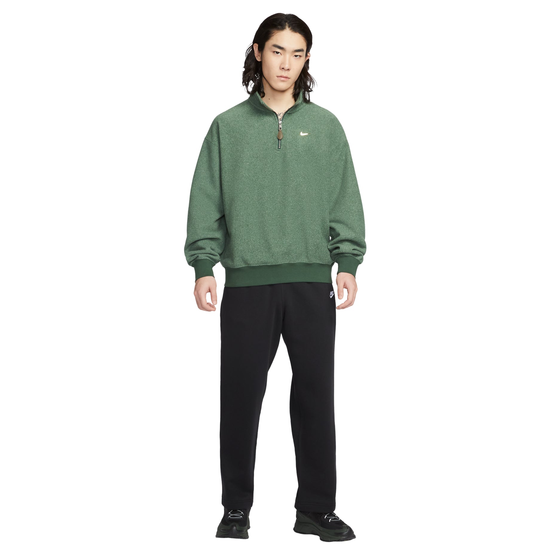 Nike Solo Swoosh Fleece 1/4-Zip Top 'Fir' IQ3975-323