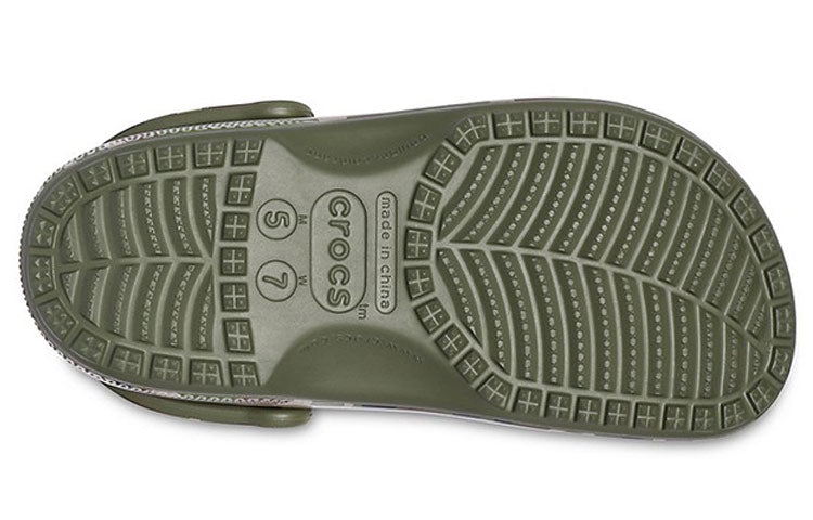 Crocs Beach Army Green Camouflage Sandals 206454-3TC