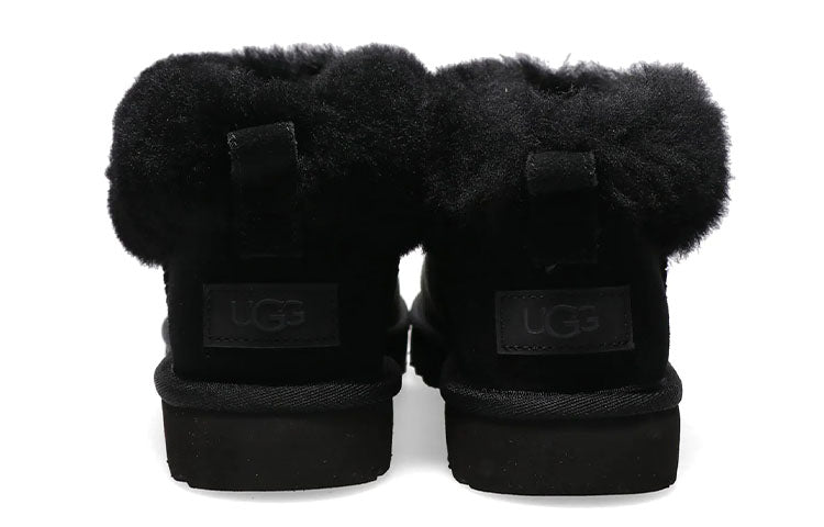 (WMNS) UGG Classic Ultra Mini Fluff 'Black' 1122390-BLK