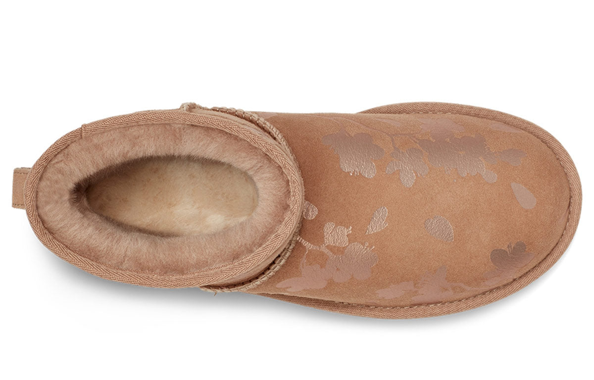 (WMNS) UGG Classic Mini Floral Foil Fleece Lined 1118163-AMP