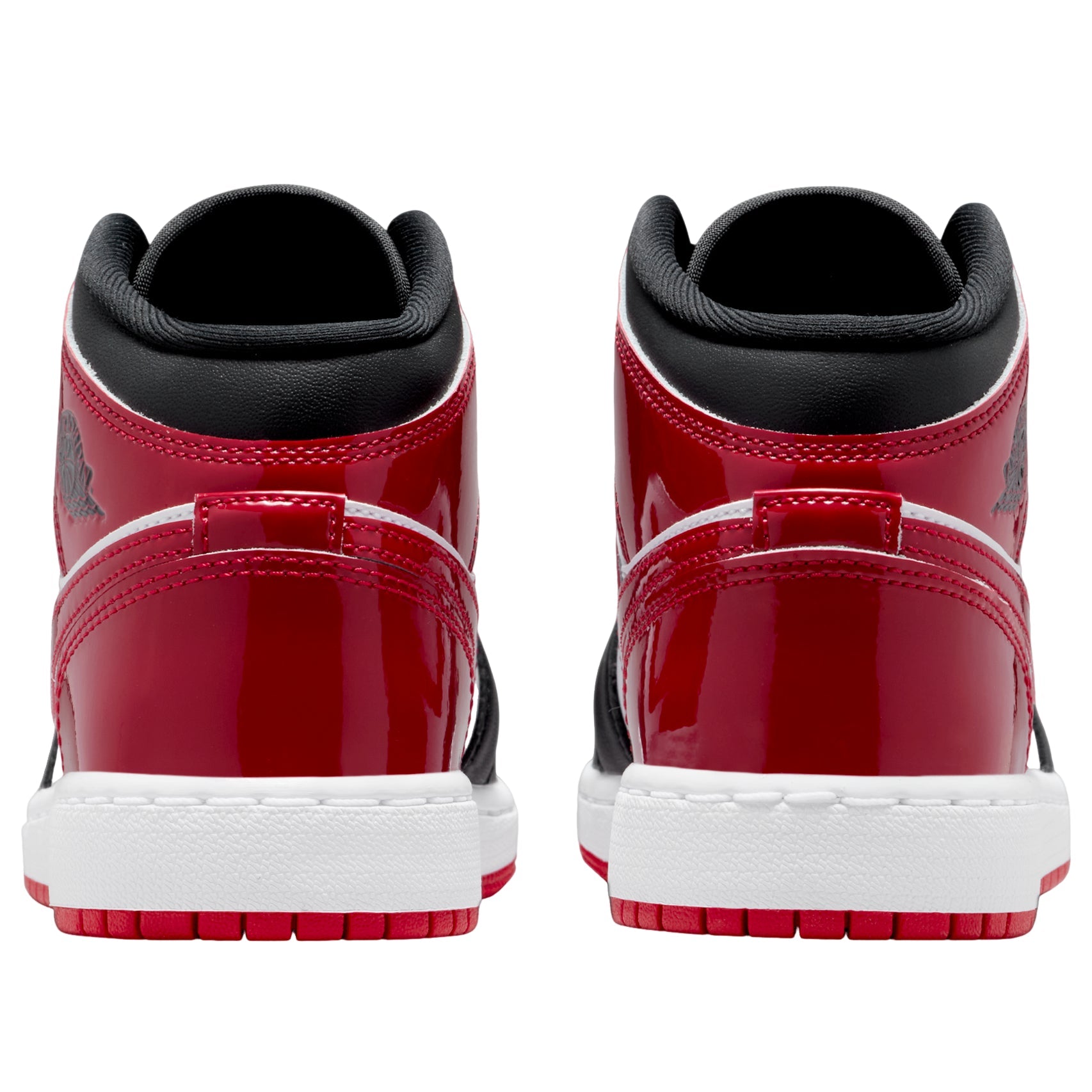 (GS) Air Jordan 1 Mid 'Patent Bred Toe' HV4399-006