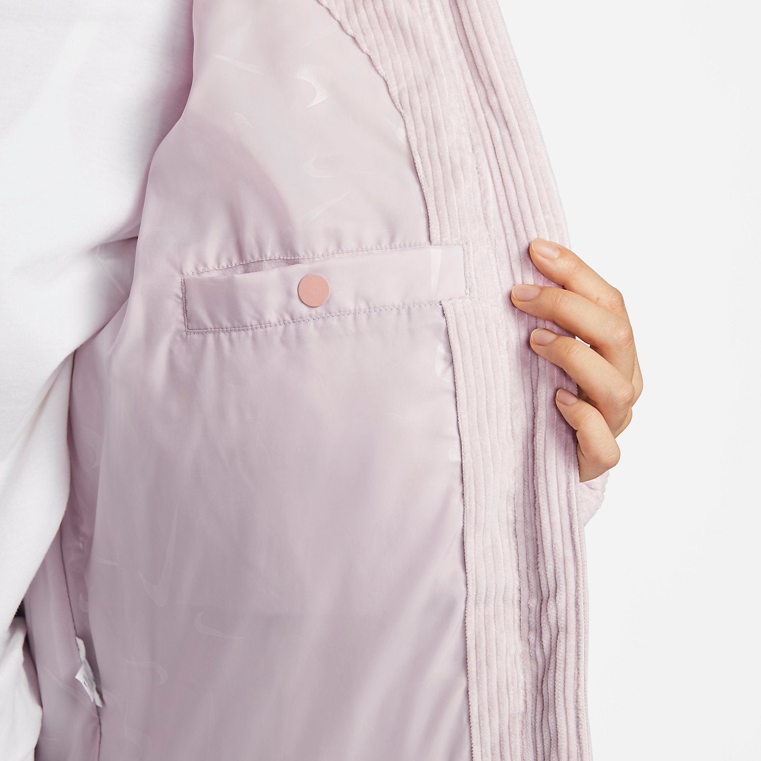 (WMNS) Nike Sportswear Essential Therma-FIT Oversized Corduroy Puffer 'Purple Grey' FD8214-019