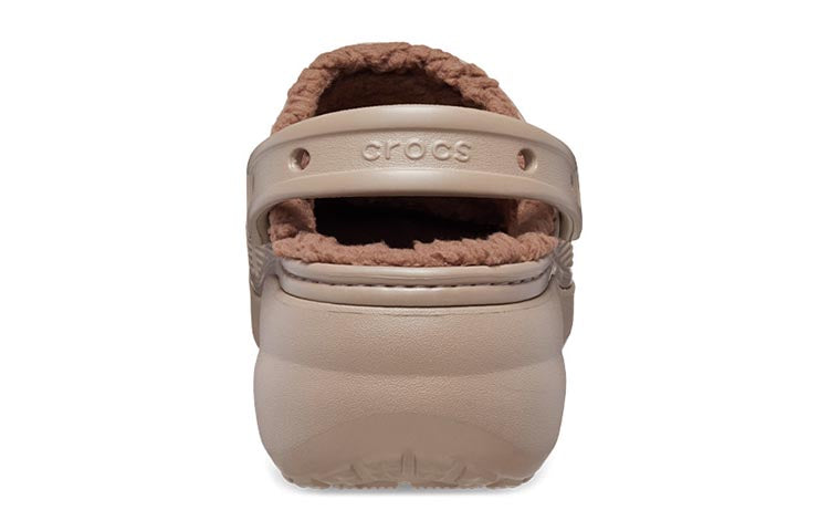 (WMNS) Crocs Classic Platform Lined Clogs 'Mushroom' 207938-195