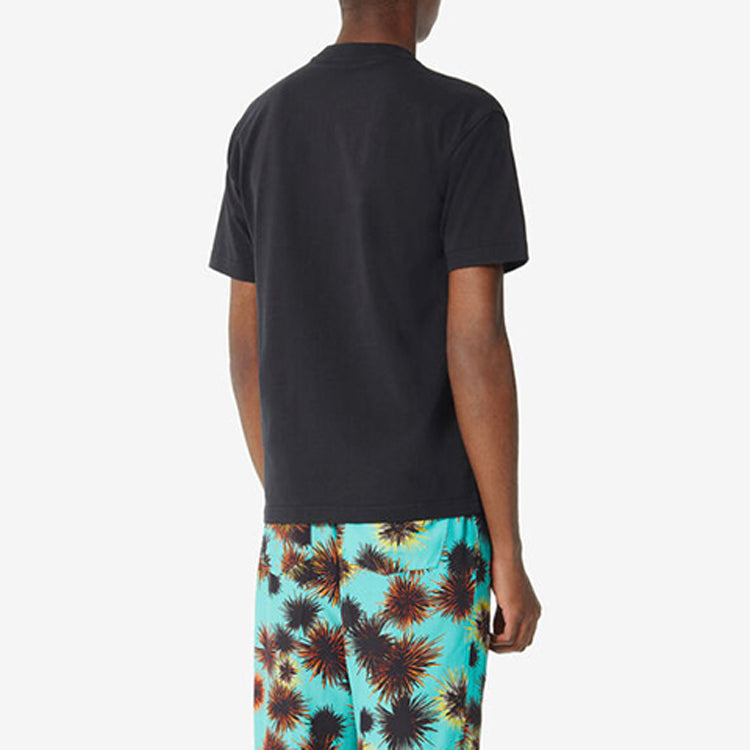 Men's KENZO Embroidered Casual Short Sleeve Black FA55TS0904V9-99