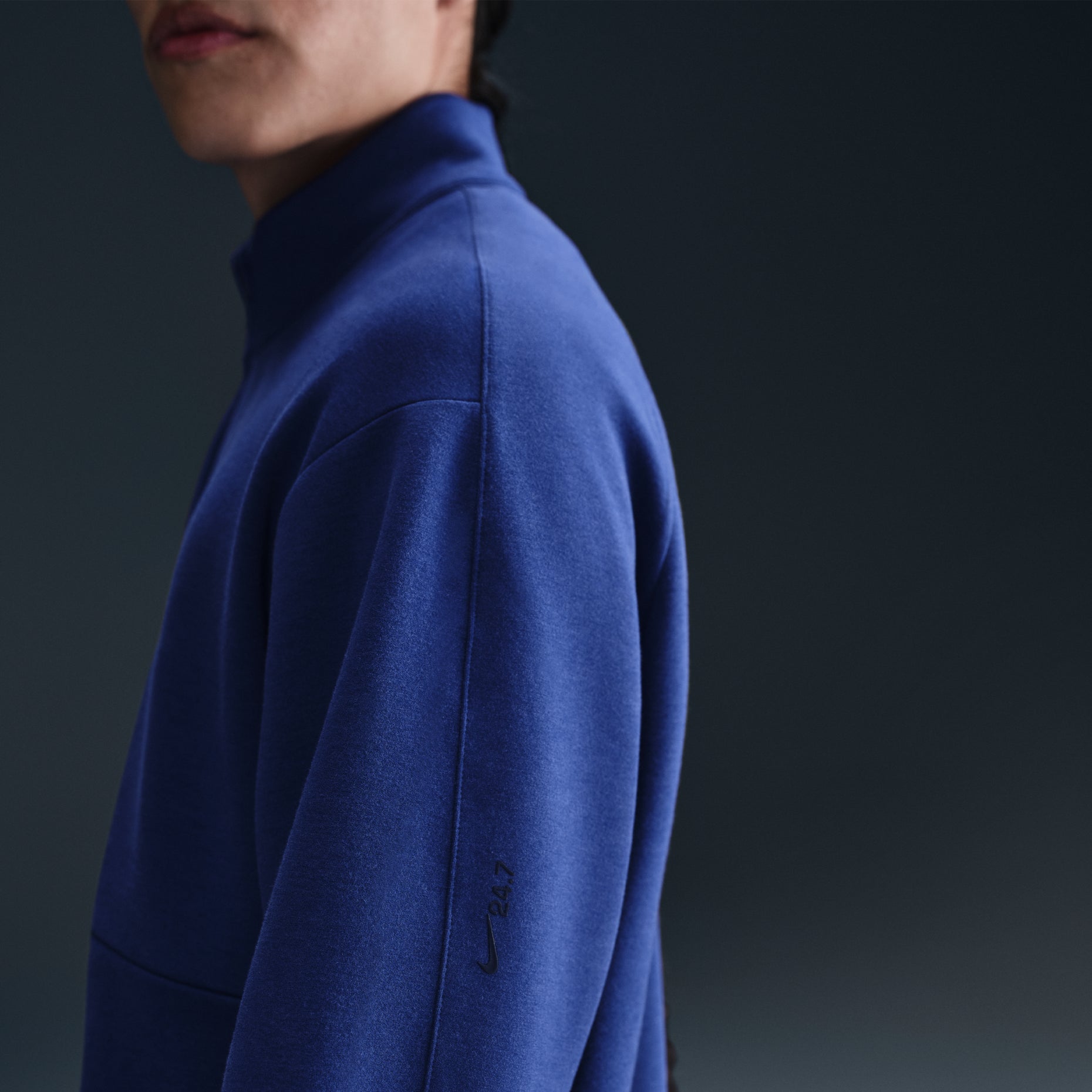 Nike 24.7 Impossiblysoft Dri-FIT 1/2-Zip Top Asia Sizing 'Deep Royal Blue' HQ6954-455