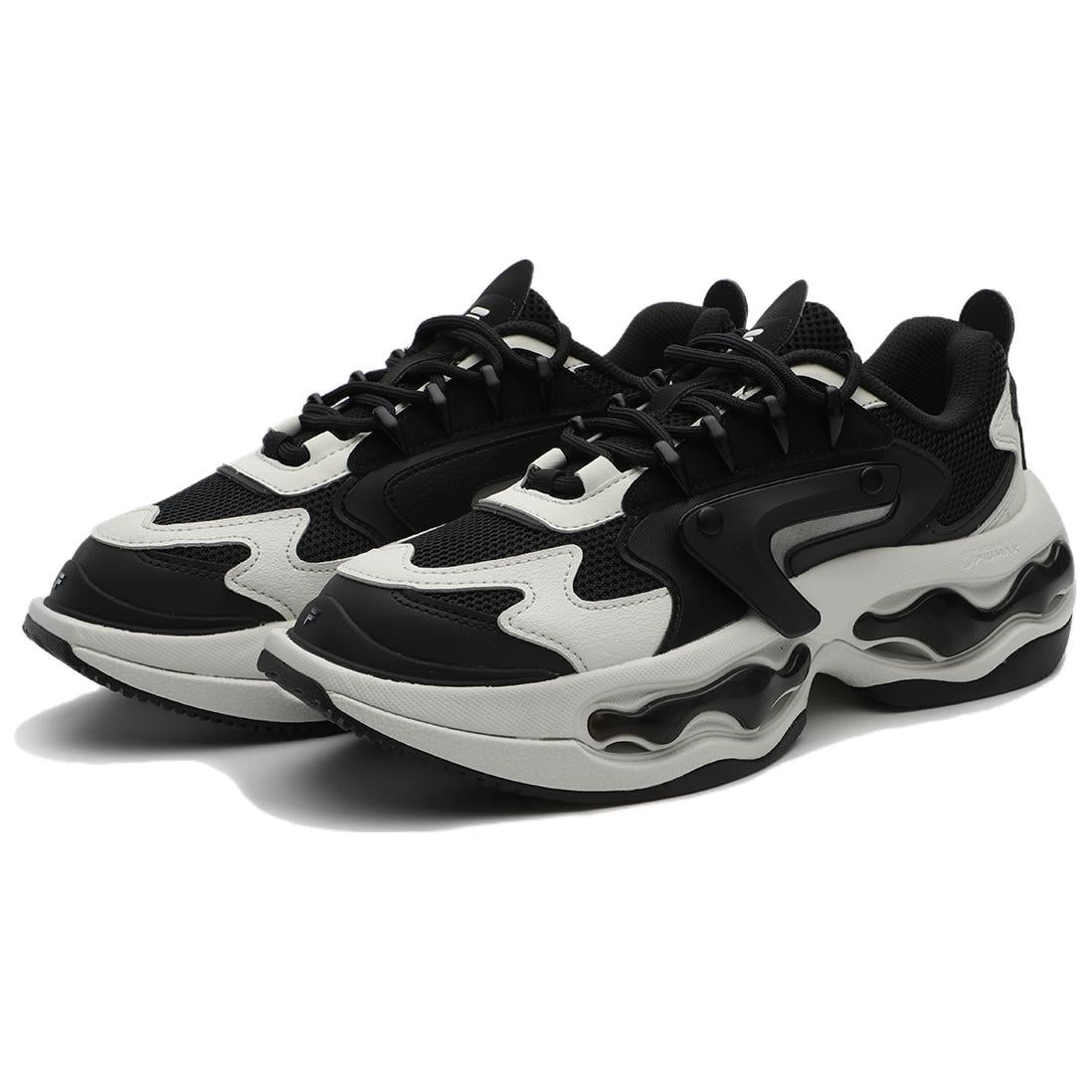 (WMNS) FILA FUSION NEBULA Sneakers 'Black White' T12W331105FBV