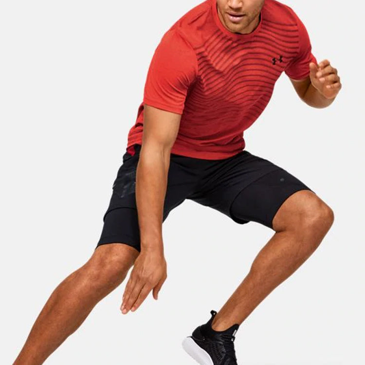 Men's Under Armour Seamless Wave Short Sleeve Red 1351450-628