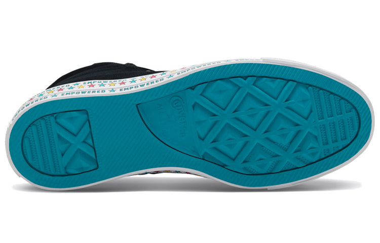 (WMNS) Converse Chuck Taylor All Star Black Colorful Stars Sneakers 'Black Blue Yellow' 567103C