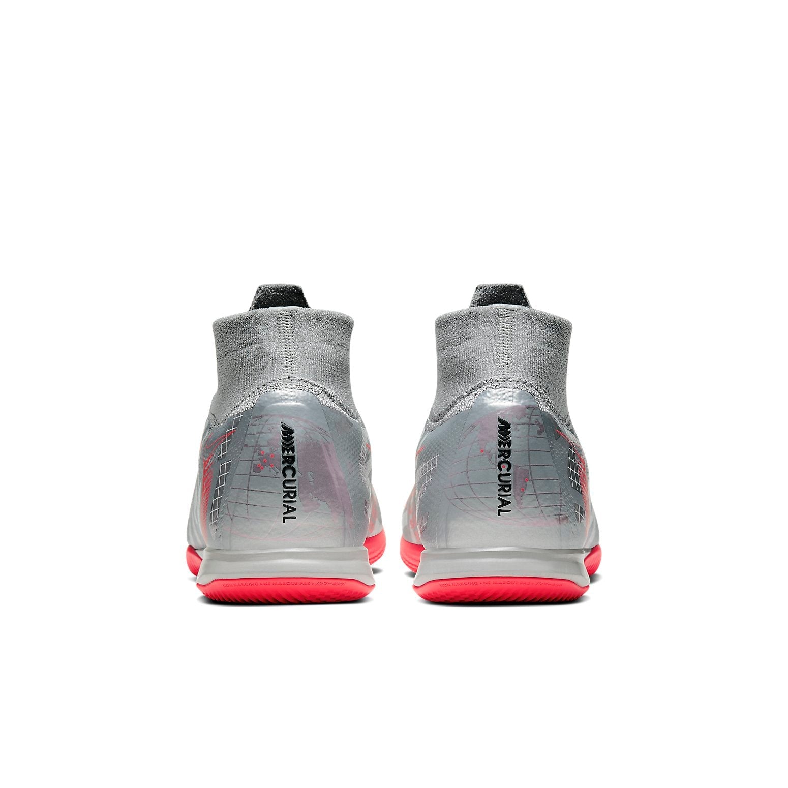Nike Mercurial Superfly 7 Elite IC Indoor Court 'Metallic Bomber Grey Particle Grey Laser Crimson' AT7982-906