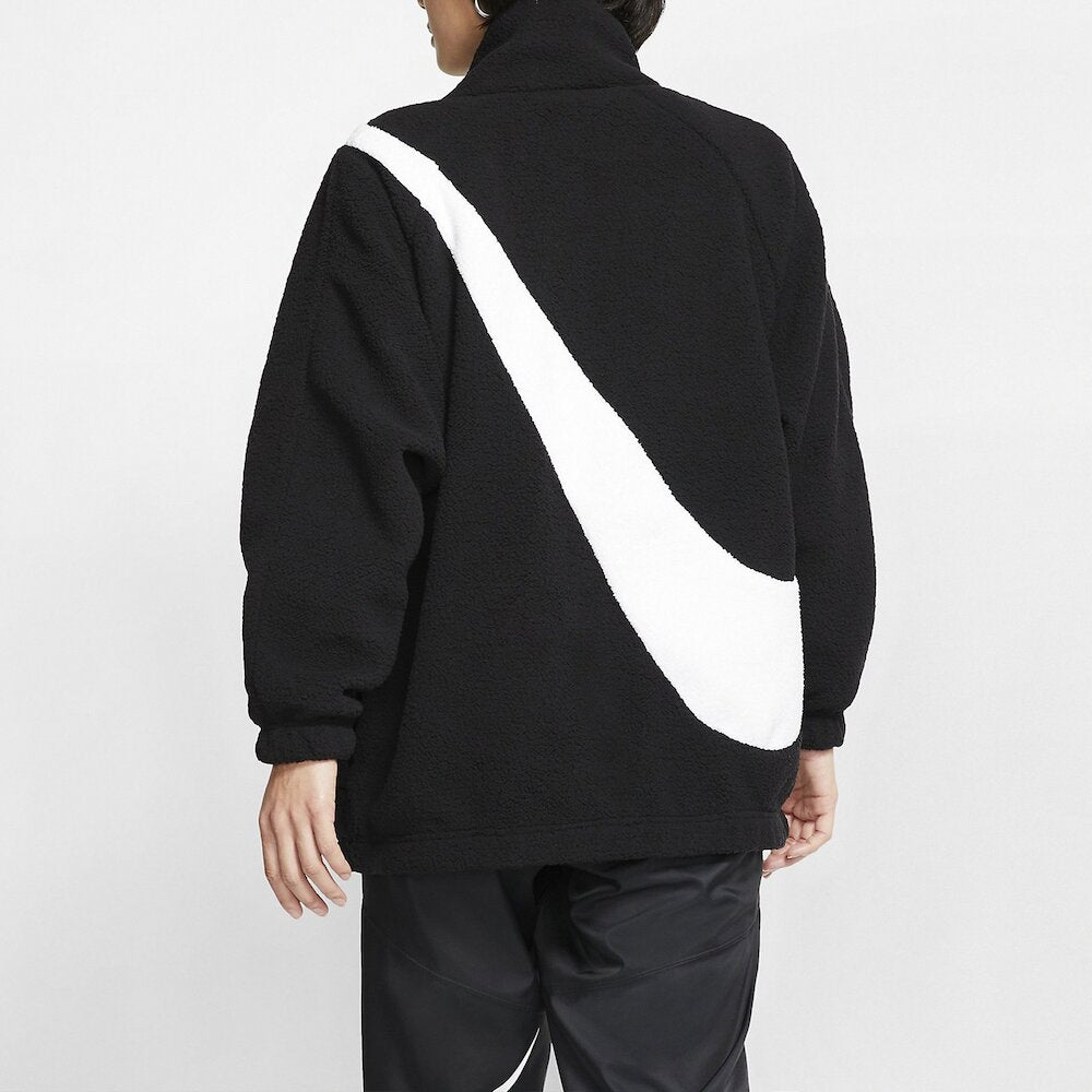 (WMNS) Nike Large Logo Reversible lamb's wool Jacket Black CZ4064-010