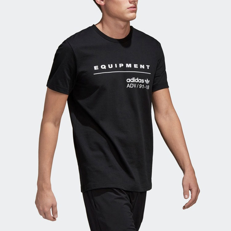 adidas originals Pdx Classic Tee Athleisure Casual Sports Alphabet Printing Round Neck Short Sleeve Black CV8592
