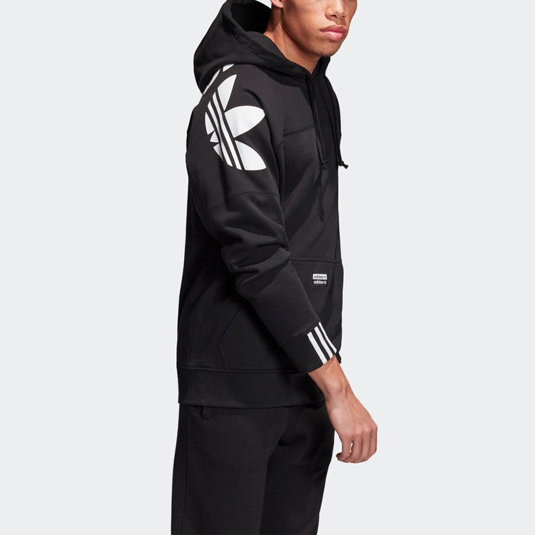 adidas originals R.y.v. Blkd H. logo Printing Splicing Sports Pullover Black FK3599