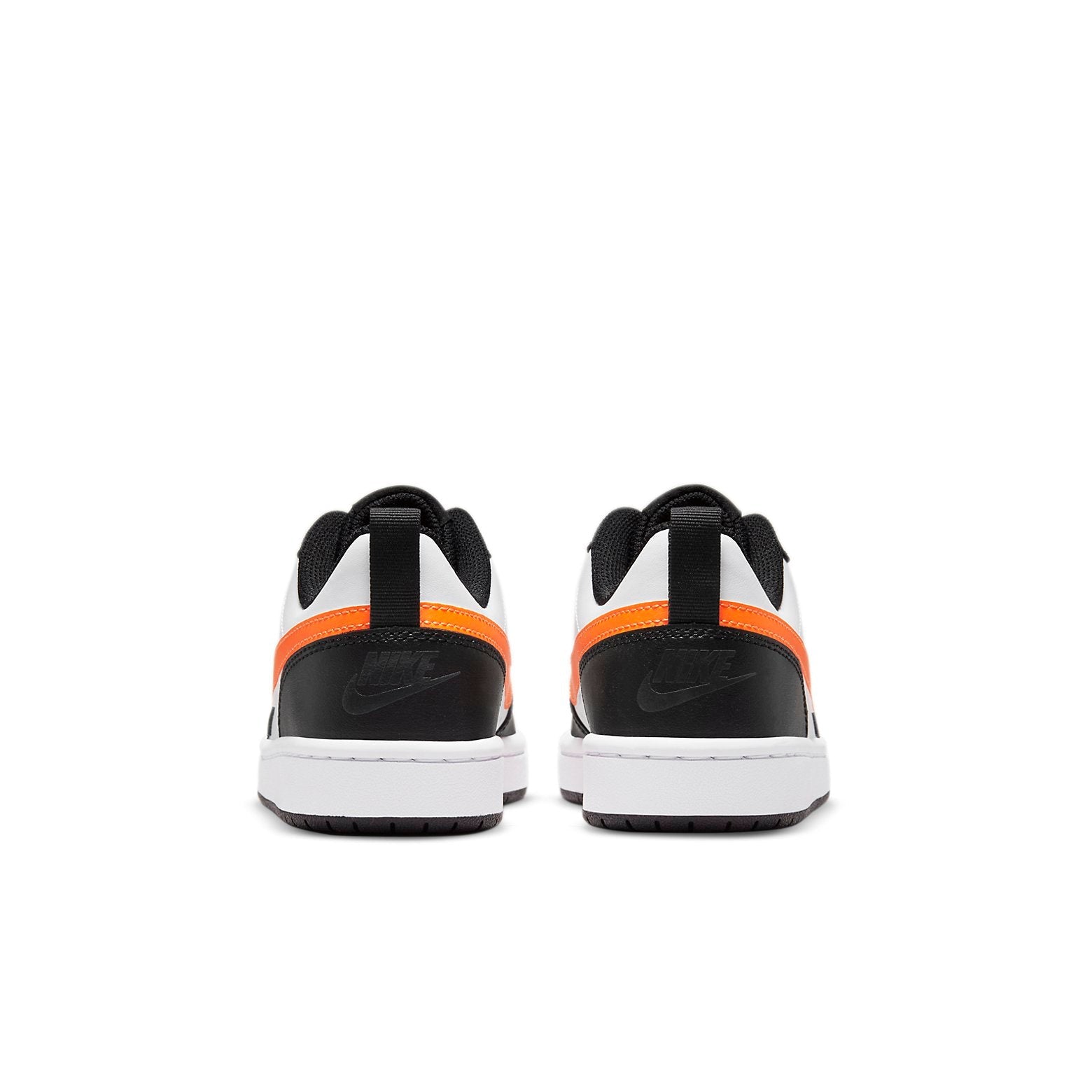 (GS) Nike Court Borough Low 2 'White Black Orange' BQ5448-115