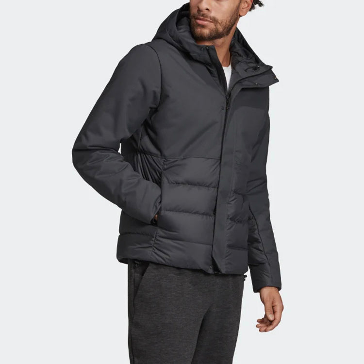 adidas Outdoor protection against cold Stay Warm hooded down Jacket Black DZ1406