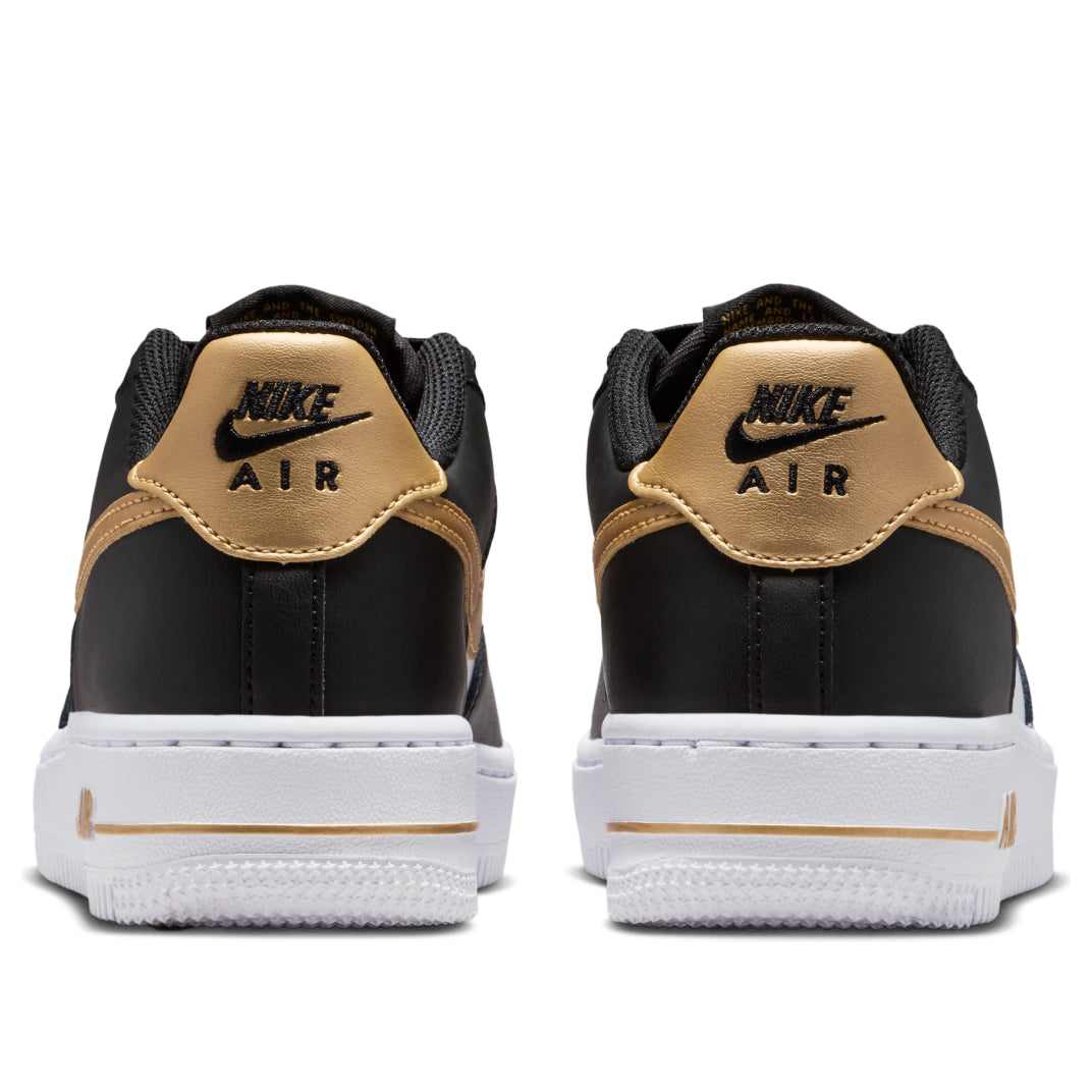 (GS) Nike Air Force 1 Low 'Black White Metallic Gold' CT3839-009
