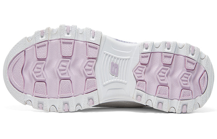(GS) Skechers Dlites Chunky Shoes 'White Pink Blue' 319001L-WMLT