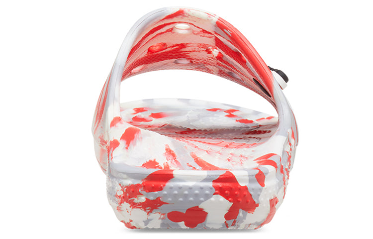 Crocs Classic Clog Marble Beach Unisex Red White Slippers 'Red White' 206879-884