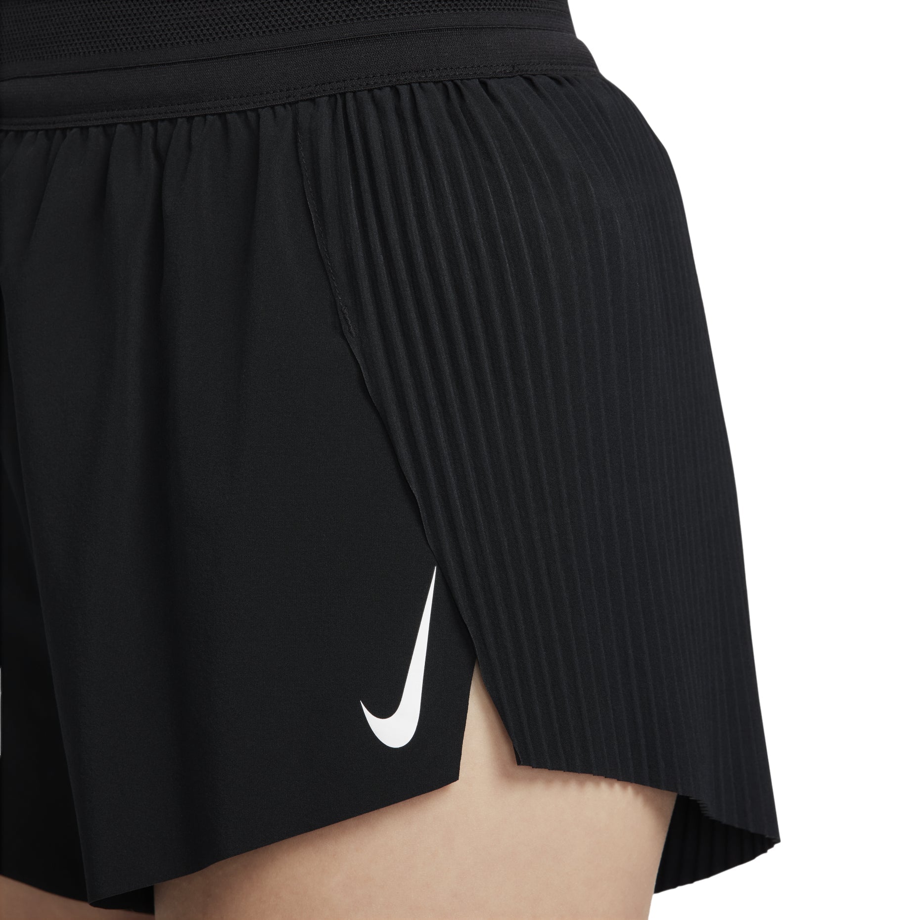 (WMNS) Nike AeroSwift Dri-FIT ADV Mid-Rise Brief-Lined 8cm Shorts Asia Sizing 'Black White' FN2329-010