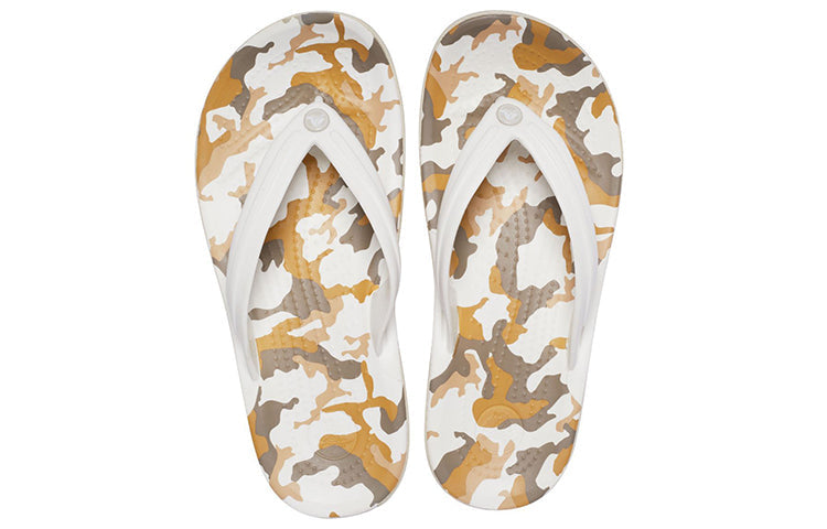 Crocs Crocband Printed Flip Flops 'White Tan' 205943-94S