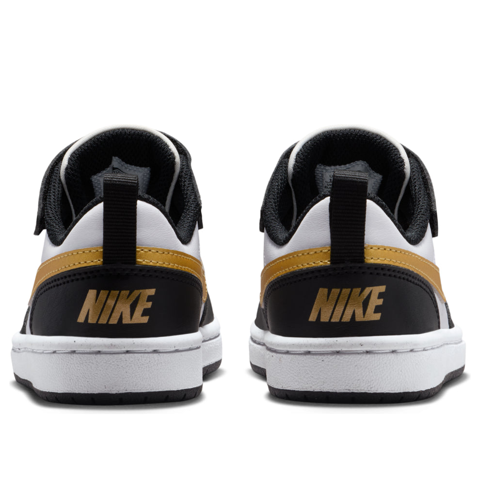(PS) Nike Court Borough Low Recraft 'Black White Metallic Gold' DV5457-008