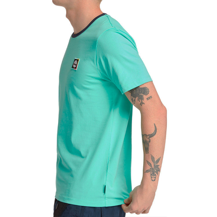 Men's Timberland SS20 CoolMax Logo Short Sleeve Round Neck Green A1Z18X93