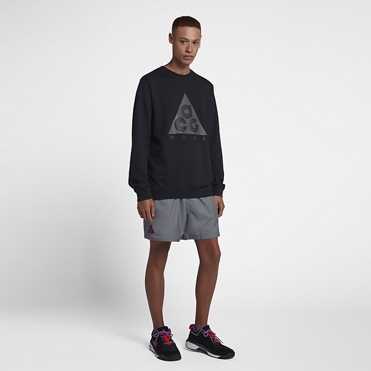 Nike SPORTSWEAR ACG CREW FLEECE Long T-Shirts 'Black' AR8796-010