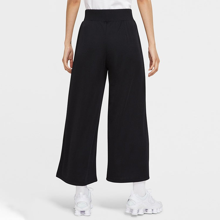 (WMNS) Nike Sportswear Ribbed Knitting Trousers Black CU5357-010