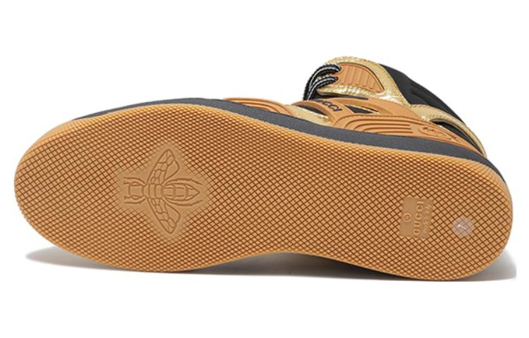 Gucci Basket Sneakers 'Tan Gold Black' 724005-AABB8-8047