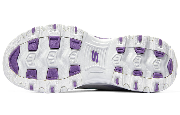 (WMNS) Skechers D'lites 1.0 Sneakers 'White Purple' 896264-WLVB