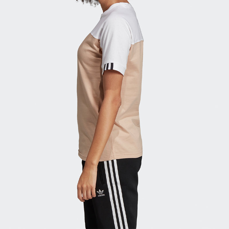 (WMNS) adidas originals Round Neck Pullover Round Neck Short Sleeve Gray FL0054
