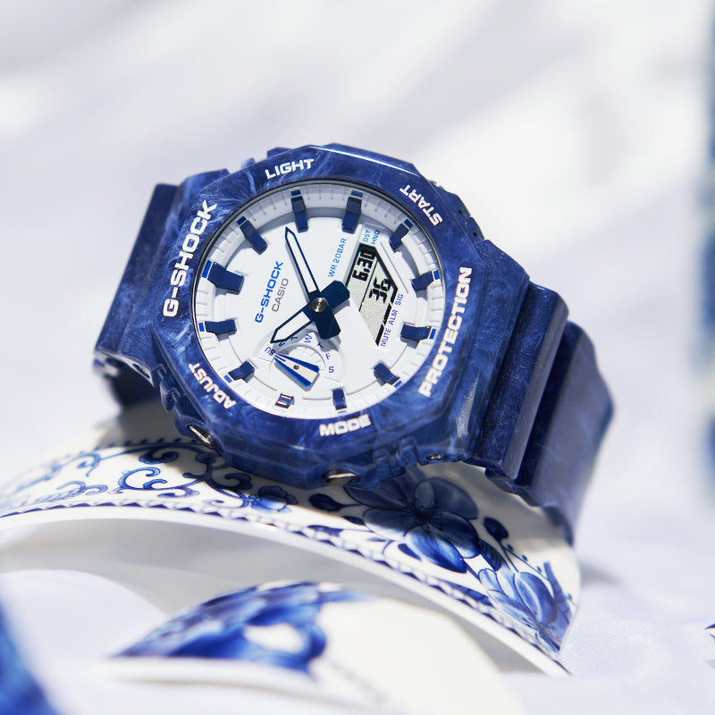 CASIO G-Shock Analog-Digital 'Blue' GA-2100BWP-2APFQ
