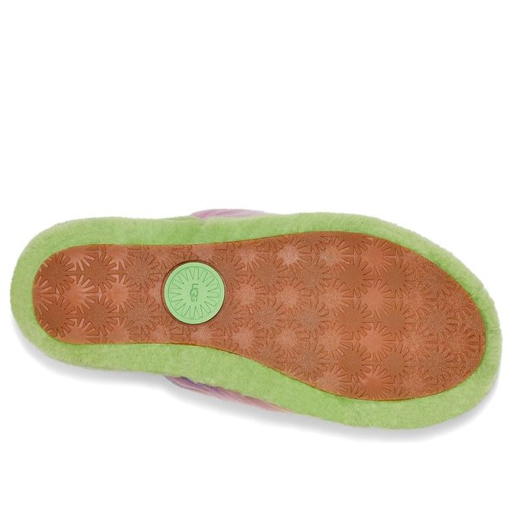 (WMNS) UGG Fluff Yeah Slide Tie Dye Slipper 'Green' 1117326-APL