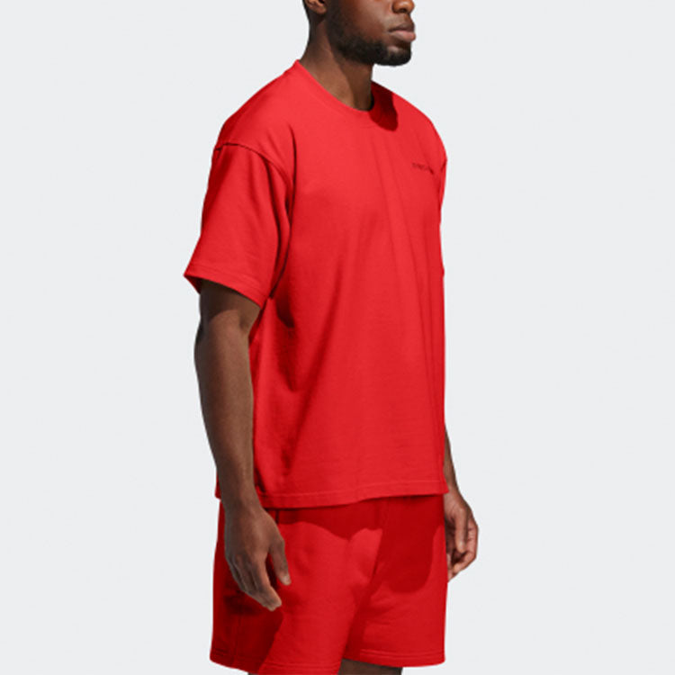 adidas originals Crossover Round Neck Short Sleeve Pink Red GH4394