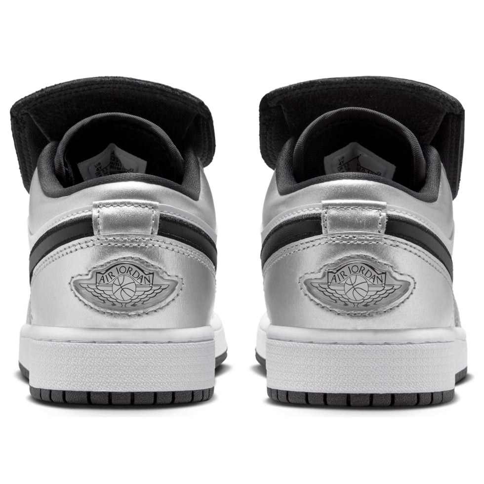 (GS) Air Jordan 1 Low SE 'White Black Metallic Silver' IR2310-100