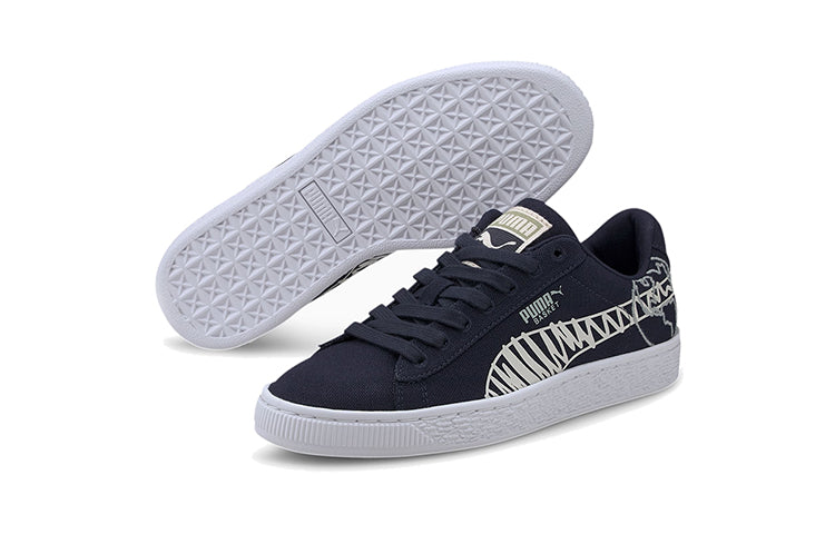 (GS) PUMA Basket Canvas Winter 'Time 4 Change - Peacoat' 374300-02