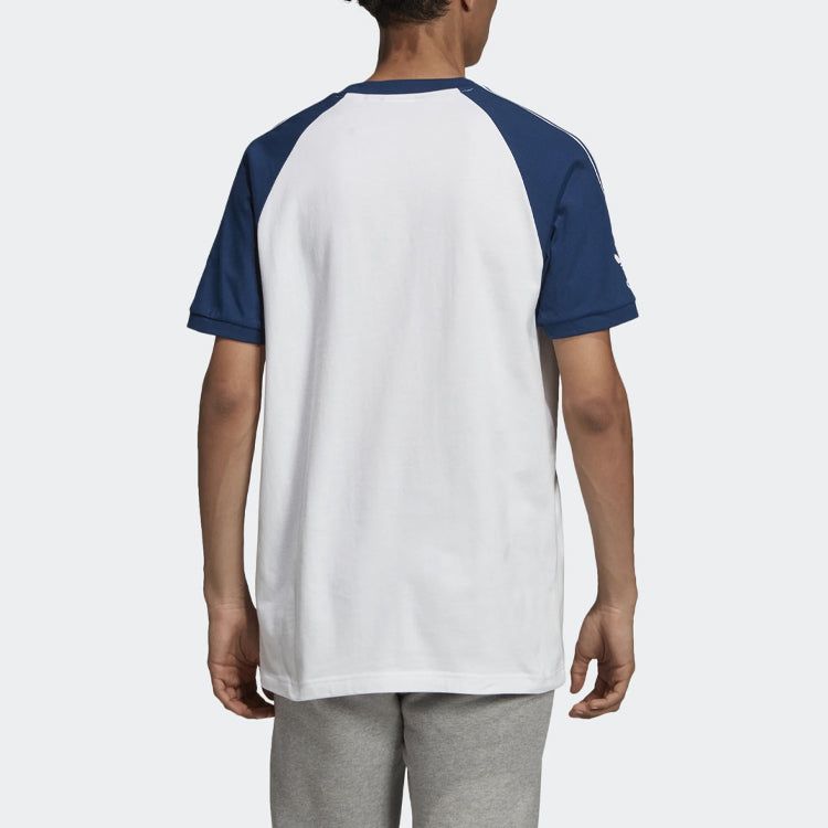 adidas originals Classic Logo Athleisure Casual Sports raglan sleeve Short Sleeve White FL8918