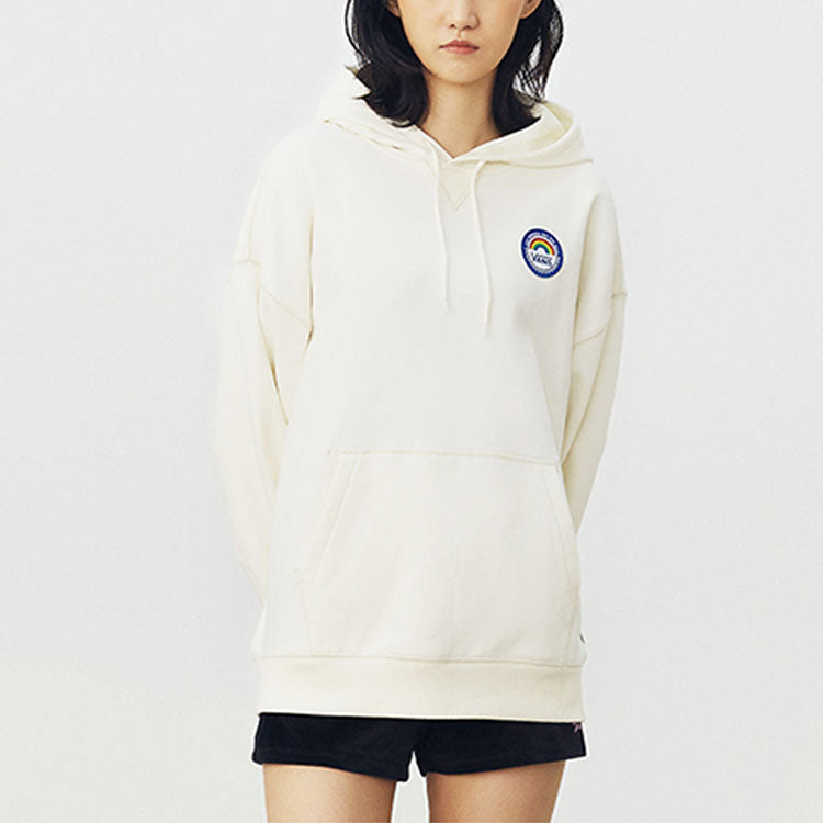 (WMNS) Vans Anaheim Rainbow Oversized Hoodie 'White' VN0A5AUEFS8
