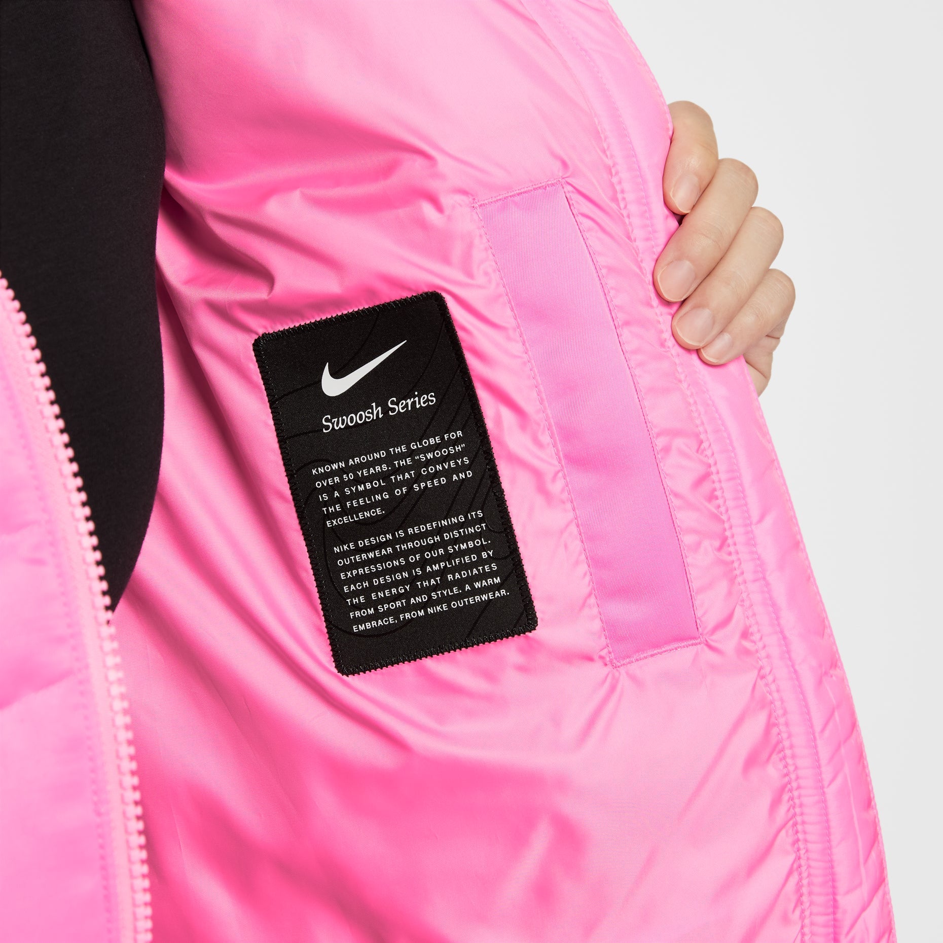 (WMNS) Nike Sportswear Swoosh Series Oversized Down Vest 'Pink Spell'  IH8008-606