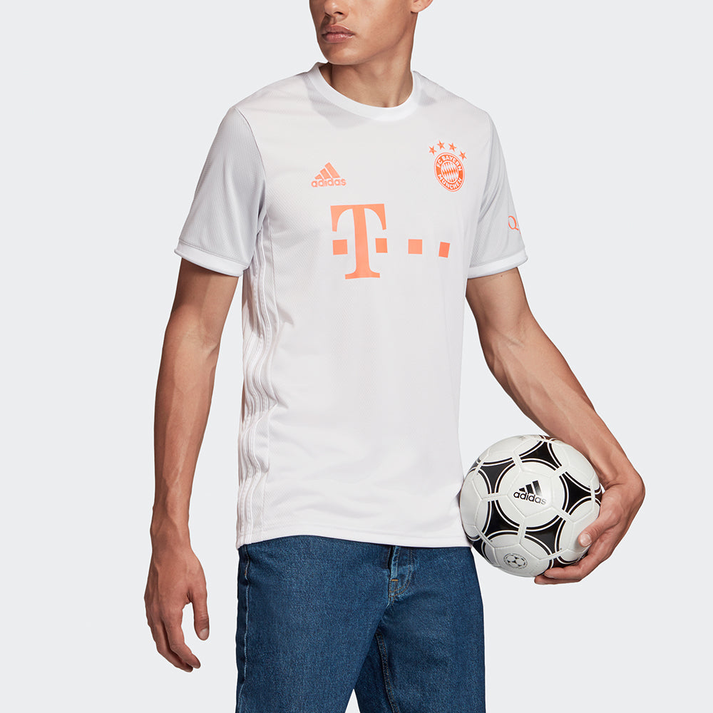 adidas FCB A JSY Round Neck Sports Jersey SW Fan Edition Bayern Munich Away White GE0583