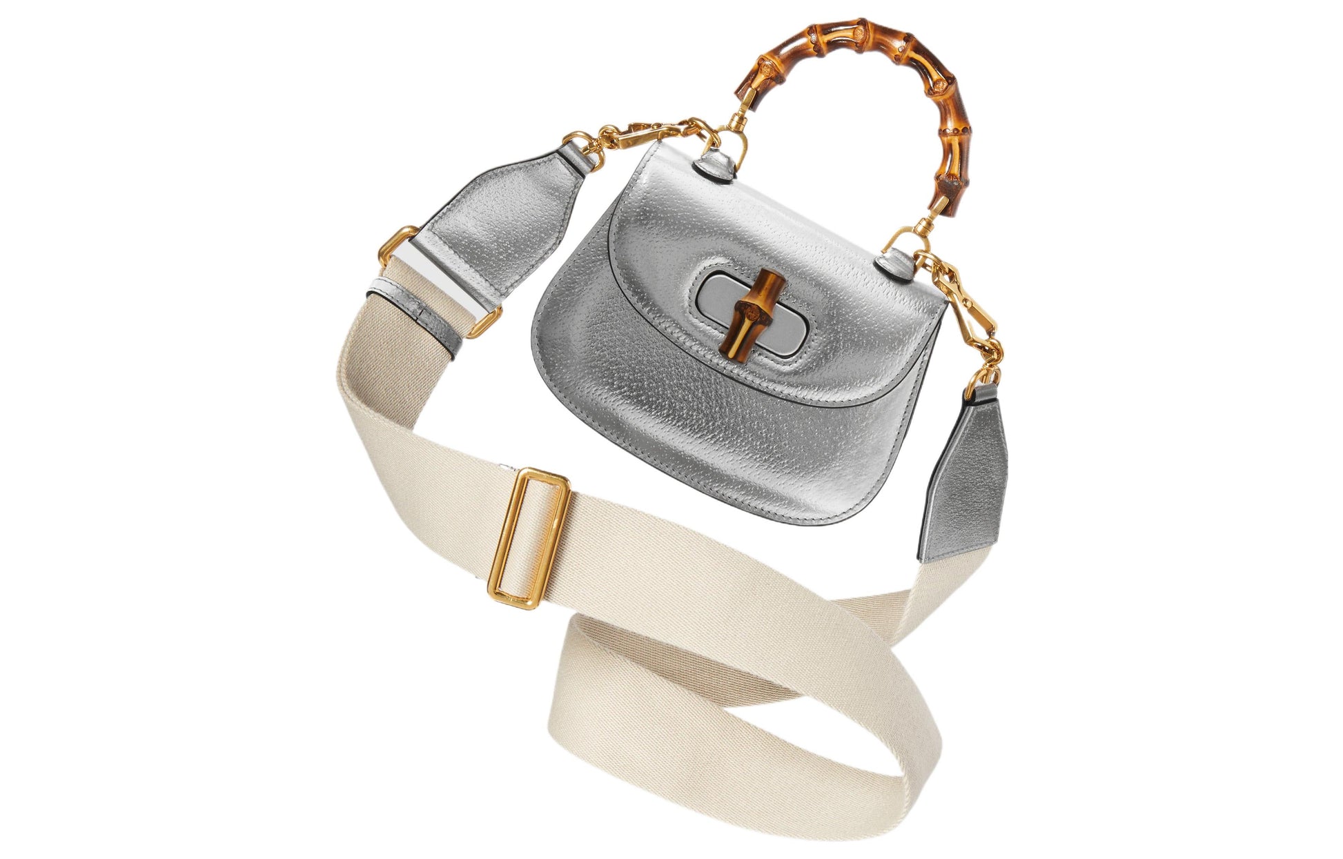 (WMNS) Gucci Bamboo 1947 Mini Bag 'Silver' 760246-1LD0G-8106